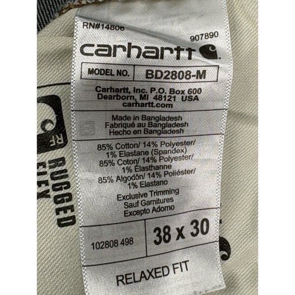 Carhartt Rugged Flex Relaxed Fit Denim Jeans Mens 38x30 (29” Measured) 102808 - Picture 10 of 14